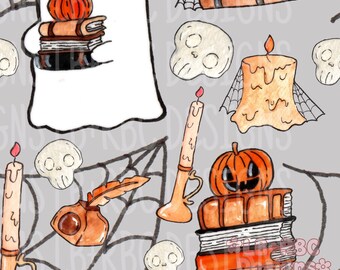 Arquivo sem emendas de aquarela de Halloween