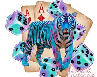 Arquivo png de tigre neon boujee