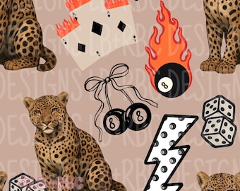 tiger cards eight ball seamless file