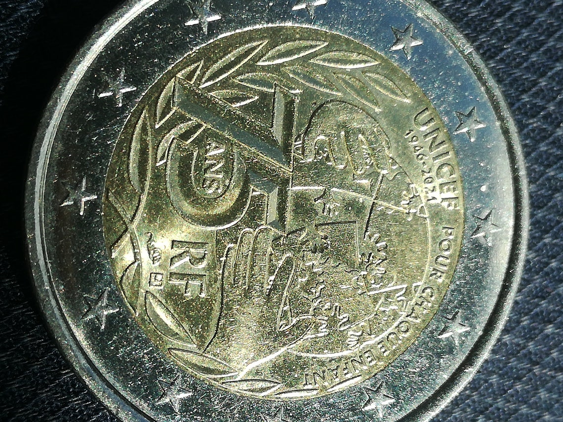 Pièce 2 euros 75 ans Unicef France 2021 Etsy France Pièce 2 euros 75 ans Unicef France 2021 Etsy France
