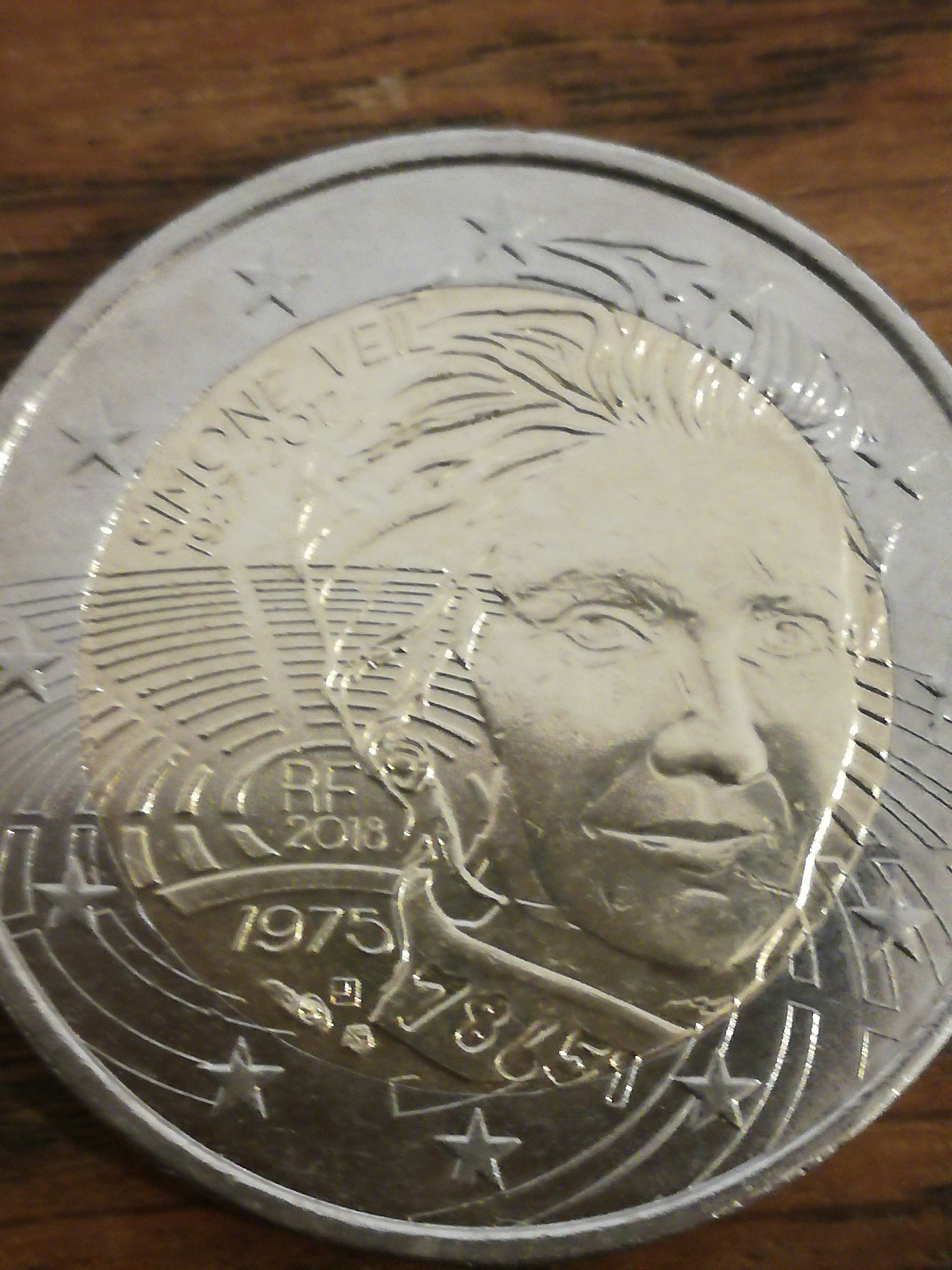 Piece De Deux Euros Simone Veil 2 Euro Coin France Simone Veil 2018 - Etsy Norway