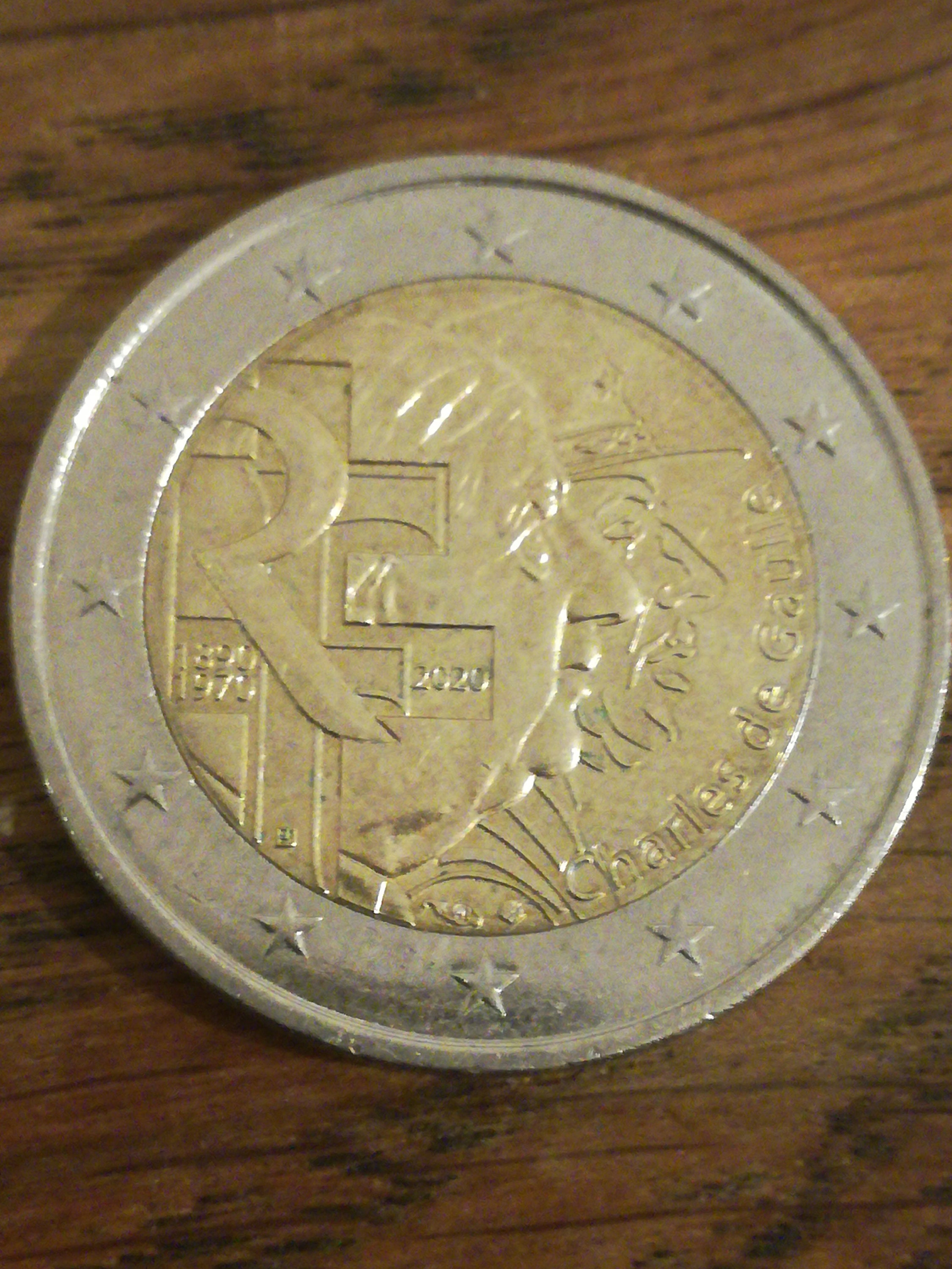 Pièces 2 Euros Charles De Gaulle 2020 2 Euro Coin RARE France 2020 Charles De Gaulle - Etsy