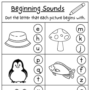 Beginning Sound Worksheets Alphabet Worksheet Letter Sounds Worksheet