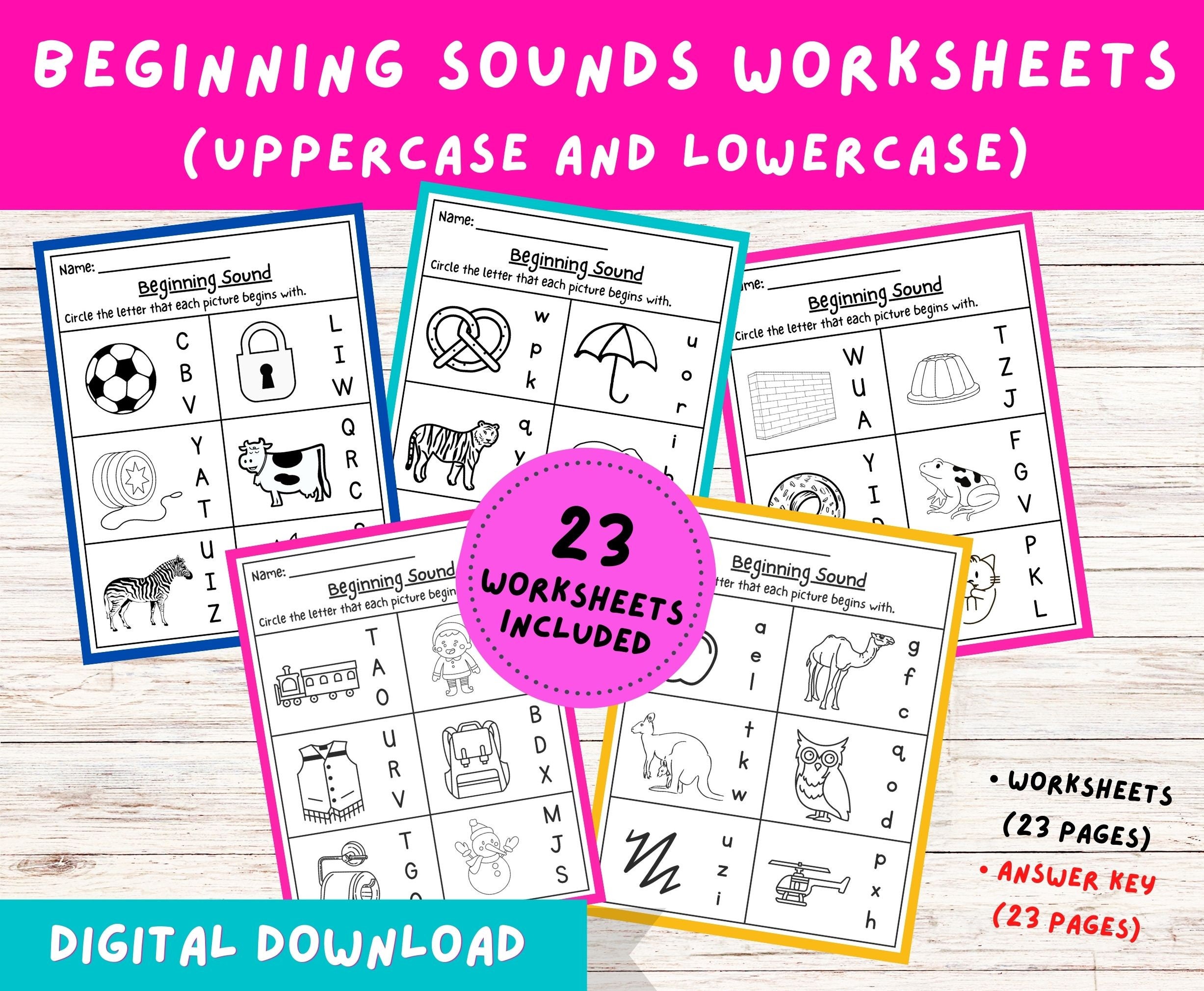 Alphabet Worksheets - Etsy