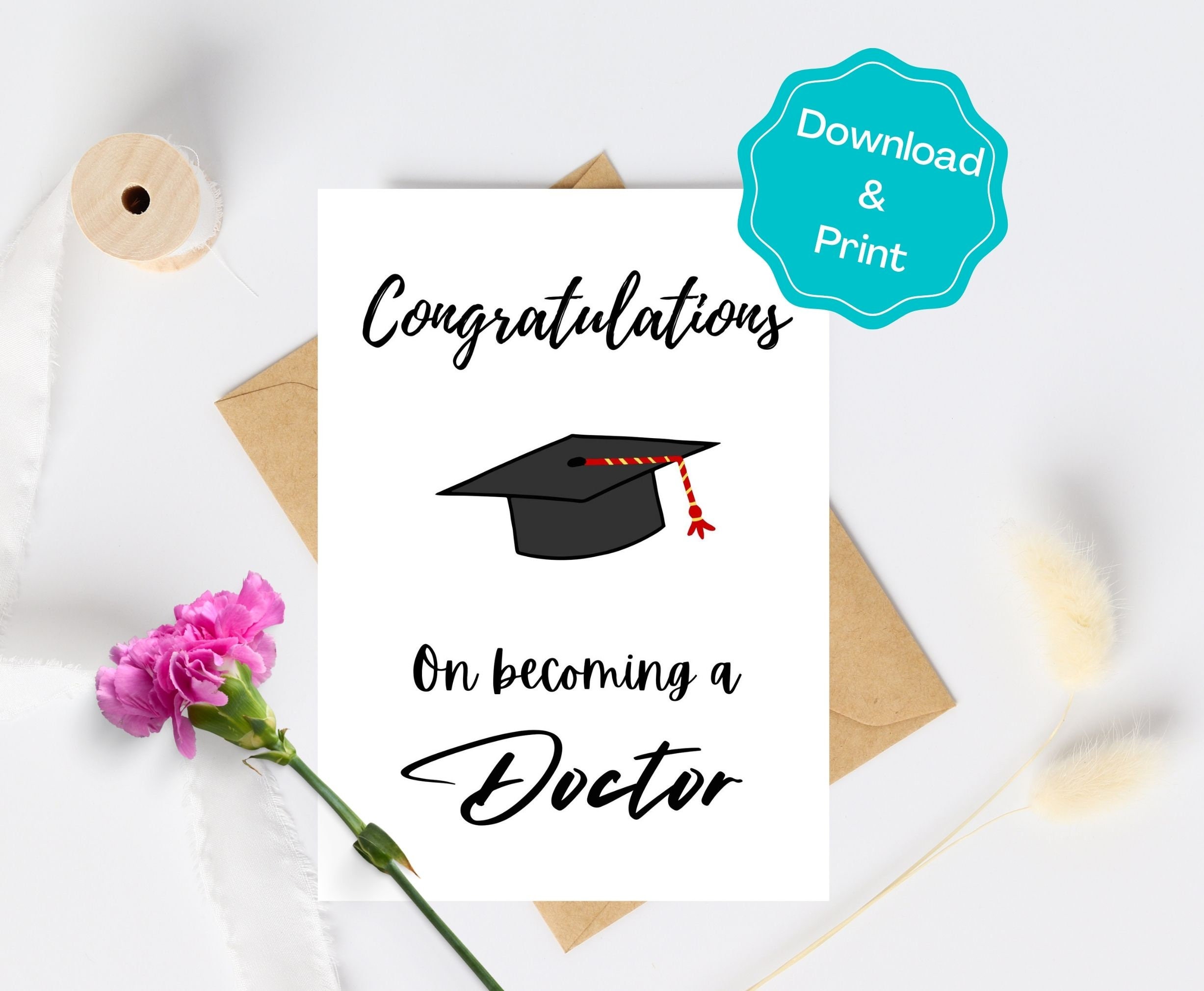 Doctor Graduation Card Printable Graduation Card Instant - Etsy Hong Kong