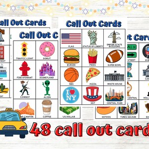 America Bingo Cards Instant Download, USA Party Bingo Games, United ...