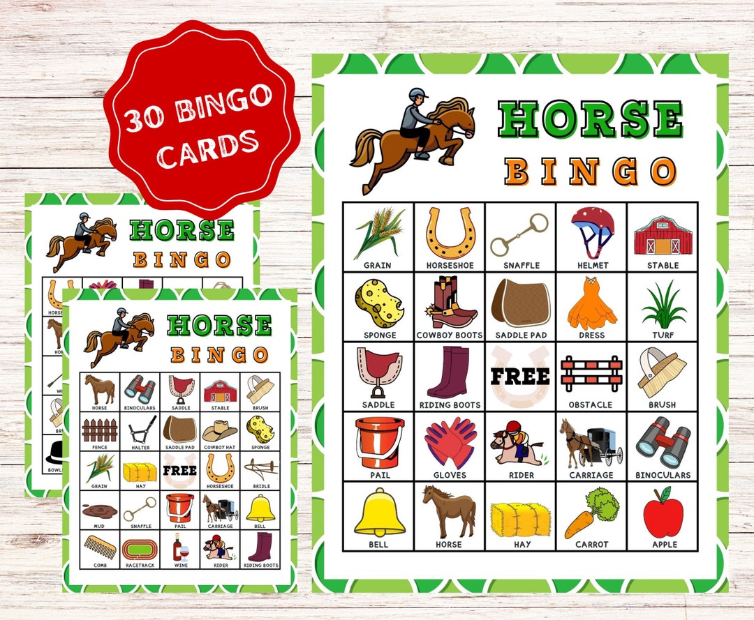 horse-bingo-cards-instant-download-printable-pony-bingo-game-horse