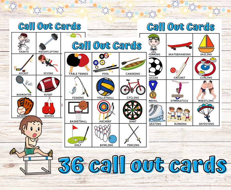 Sports Bingo Cards Instant Download, Printable Sports Bingo Game ...