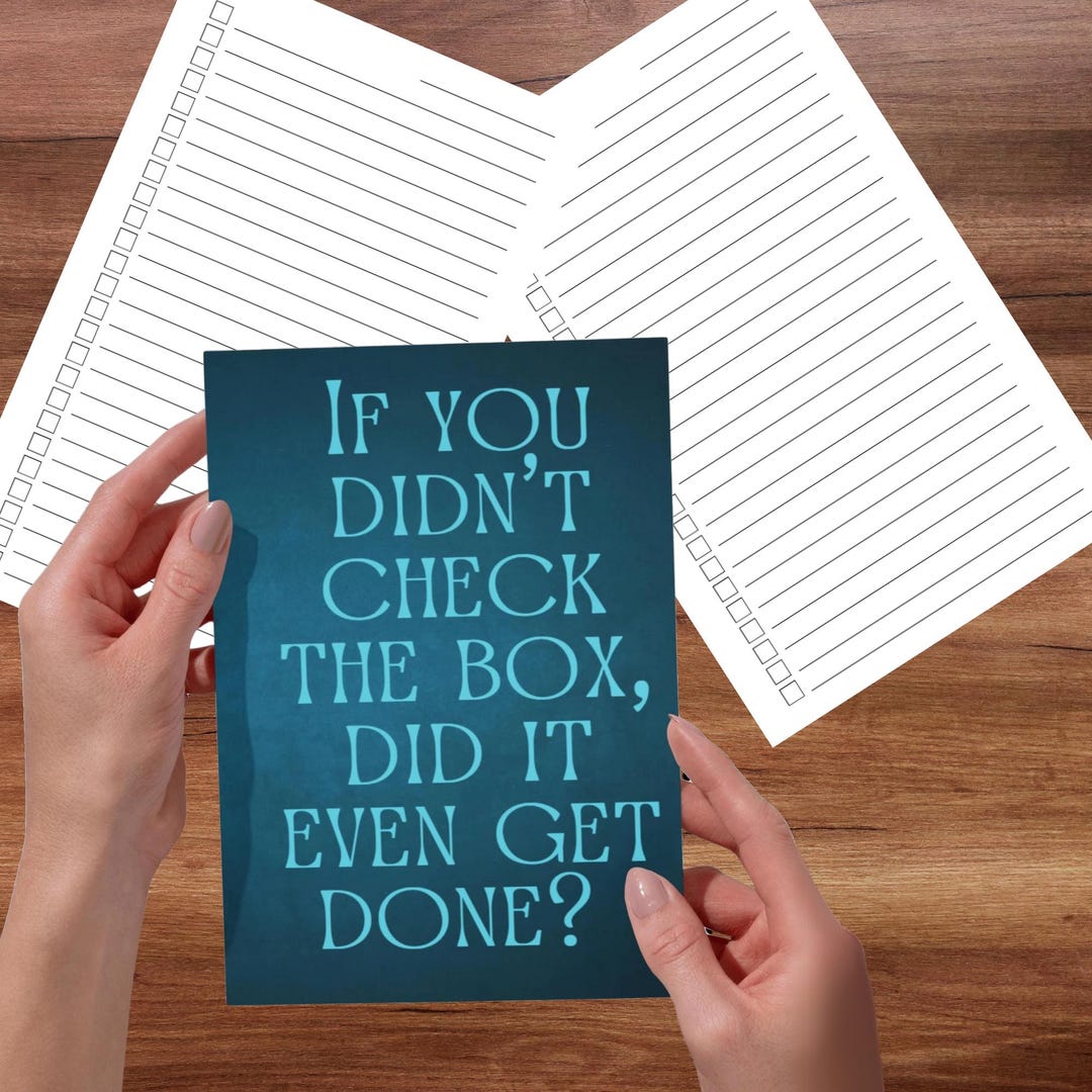 Checklist Journal Notebook - Etsy