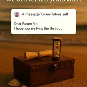Experiencia de regalo única / Mensaje para tu yo futuro / Cápsula del tiempo digital de 5 años