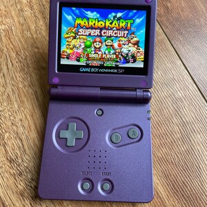 Purple Super Mario Game Boy Advance GBA SP Console AGS 101 Brighter Backlit