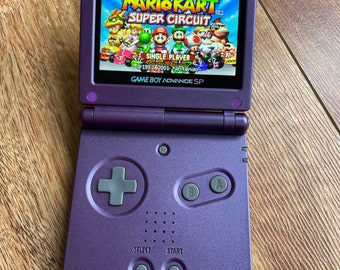 Nintendo Gameboy Advance SP GBA Ips Backlit LCD Screen Console Ags 101 Midnight Purple