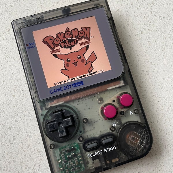 Nintendo Gameboy Pocket Gbp Game Boy Backlit IPS Clear Black DMG STYLE