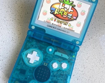 Nintendo Gameboy ADvance SP GBA IPS v2 Backlit Lcd Screen Konsole Ags 101 klar blau Glow
