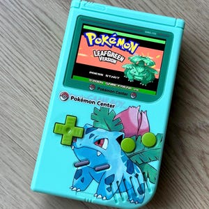 Nintendo Gameboy Advance SP-DMG IPS V5 Custom Console Pokemon Ivysaur
