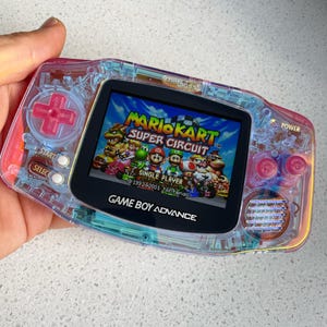 任天堂 ゲームボーイアドバンス GBA ゲームボーイ AGB バックライト IPS クリスタルクリア 虹色オーロラパールセント
