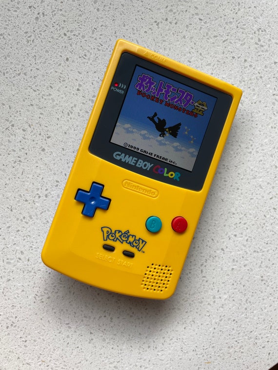 Nintendo Gameboy Advance GBA Yellow Pokemon IPS Backlit Custom Mod Console