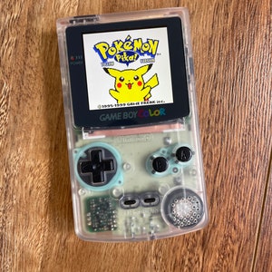 Nintendo Gameboy Color Game Boy Colour Backlit Modified IPS Q5 V2 Led Lcd Clear Ice