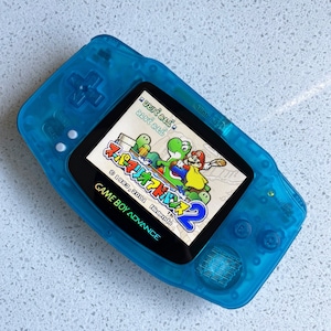 Nintendo Gameboy Advance Game Boy Backlit Modified IPS V2 Led Lcd Gem Blue