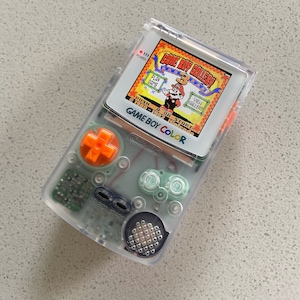 Nintendo Gameboy Color Game Boy Colour Backlit Modified IPS Q5 V2 Led Lcd Clear White