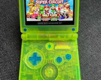 任天堂 ゲームボーイアドバンス GBA SP 透明クリアグリーンシステム