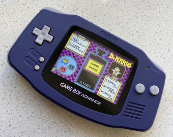 Nintendo Gameboy Advance Game Boy Backlit Modified IPS V2 Led Lcd Indigo Purple