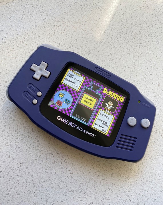Nintendo Gameboy Advance Game Boy Backlit Modified IPS V2 Led Lcd Indigo  Purple
