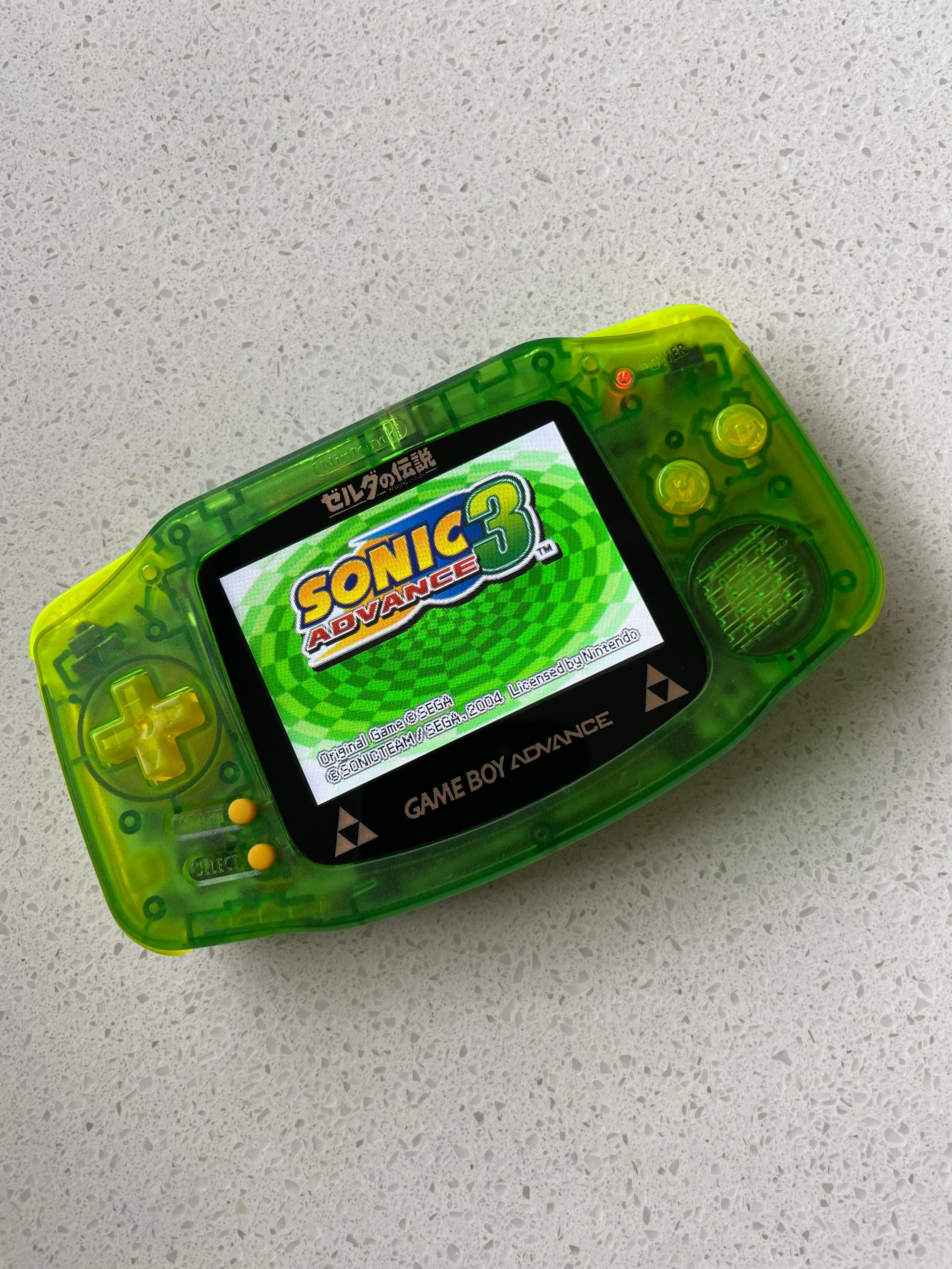 Nintendo Gameboy Advance GBA Game Boy AGB Backlit IPS Clear