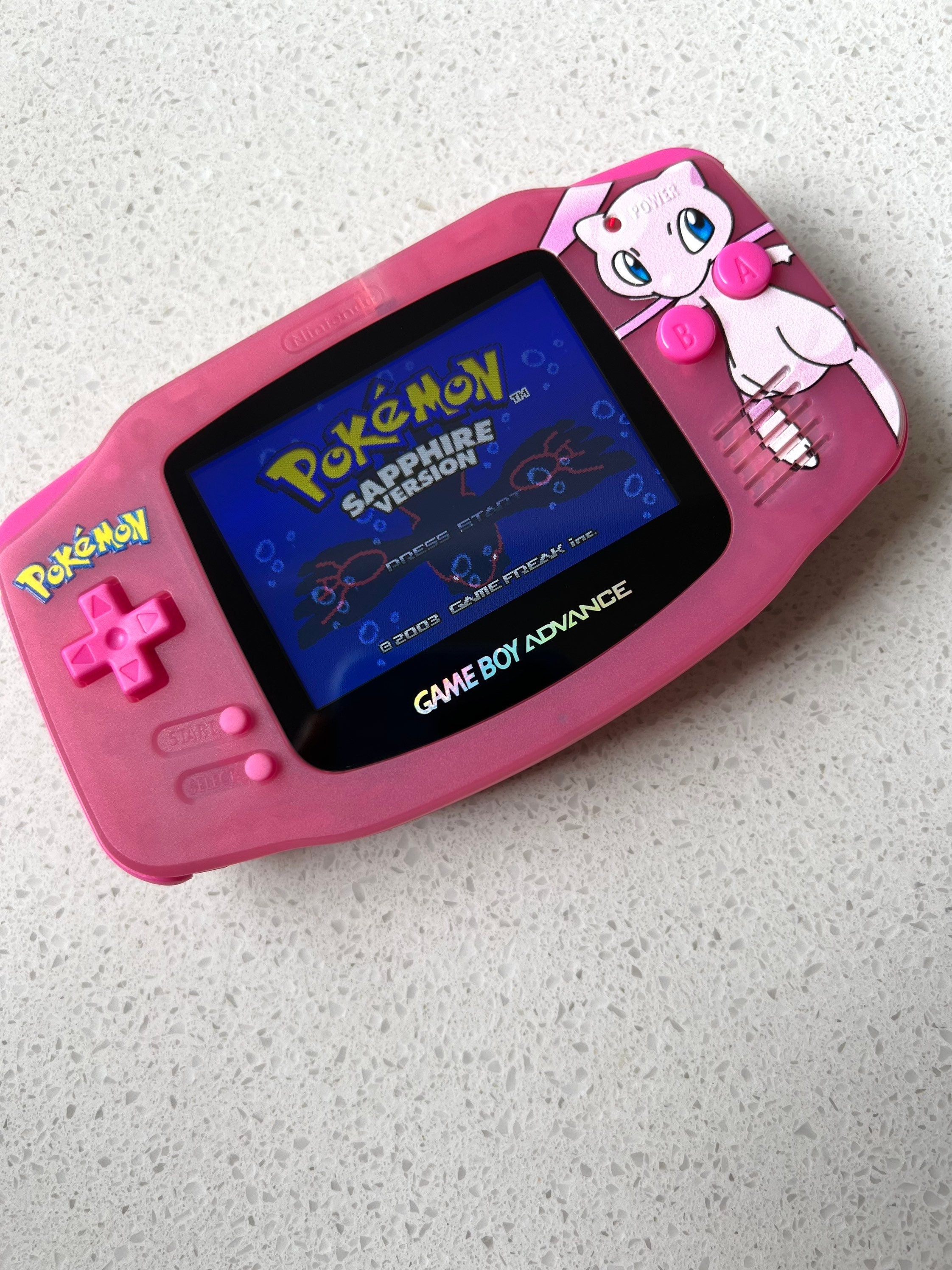 Nintendo Gameboy Advance Game Boy Backlit Modified IPS V2 Led Lcd Mew Pokémon