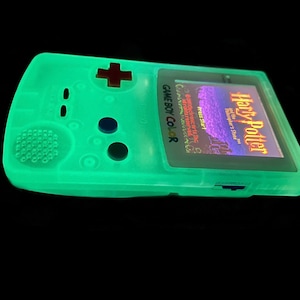 Nintendo Gameboy Color Game Boy Colour Backlit Modified IPS Q5 V2 Led Lcd Clear Blue Glow