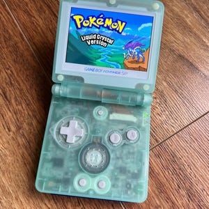 Nintendo Gameboy Advance SP GBA Ips Backlit LCD Screen Console Ags 101 Glow Turquoise