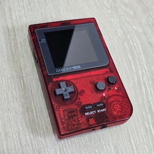 Nintendo Gameboy Pocket Gbp Game Boy Backlit IPS Clear Red