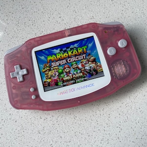 Nintendo Gameboy Advance Game Boy Backlit Modified IPS V2 Led Lcd Clear Pink