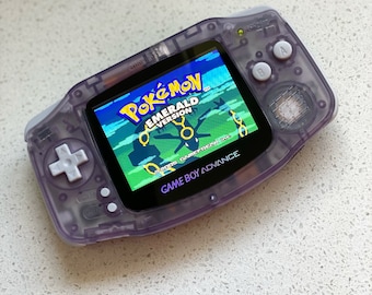 Nintendo Gameboy Advance Game Boy Backlit Modified IPS V2 Led Lcd CLEAR PURPLE