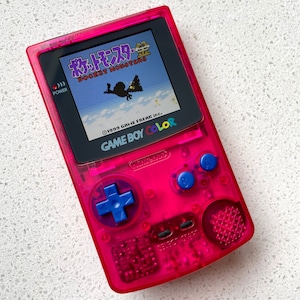 Nintendo Gameboy Color Game Boy Colour Backlit Modified IPS Q5 V2 Led Lcd Hot Pink