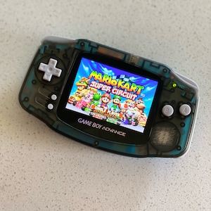 Nintendo Gameboy Advance Game Boy Backlit Modified IPS V2 Led Lcd Two-Tone Black & Blue