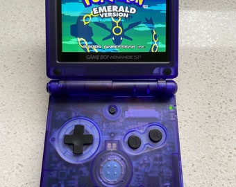 Nintendo Gameboy Advance SP GBA IPS v2 Backlit Lcd Screen Console Ags 101 Clear Purple