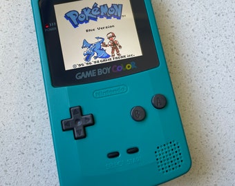 Nintendo Gameboy Color Colour Game Boy BACKLIT IPS Q5 Laminated GBC Teal