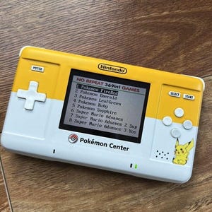 Nintendo Gameboy Macro DS Console Custom Pokemon Pikachu FREE