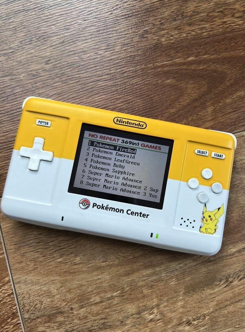 Nintendo Gameboy Macro DS Console Custom Pokemon Pikachu FREE