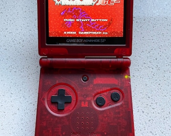 Nintendo Gameboy Advance SP GBA IPS v2 Backlit Lcd Screen Console Ags 101 Clear Red