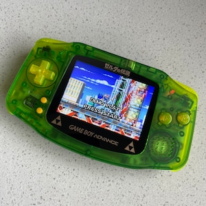 Nintendo Gameboy Advance GBA Game Boy AGB Backlit IPS Clear Green Zelda Edition