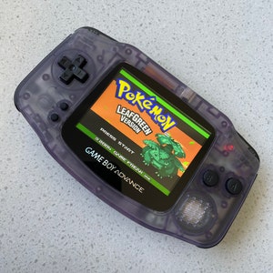 Nintendo Gameboy Advance GBA Game Boy Agb Backlit Ips CLEAR PURPLE