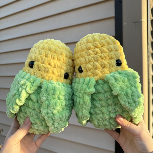 Crochet Corn Plushie | Handmade Corn Stuffed Animal