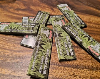 King Size Unbleached RAW Ultra Thin Cigarette Rolling Papers 224 Leaves Organic Paper 110mm