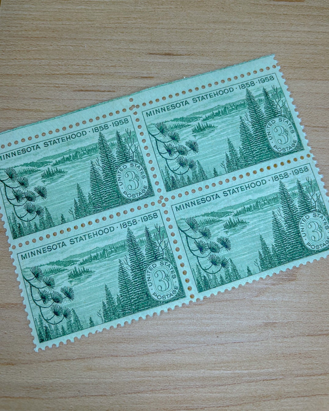 Vintage United States Postage Stamps Statehood Etsy