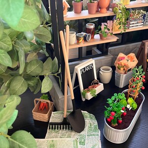 1:6 Scale Miniature Rake & Shovel Set – Dollhouse Gardening – 3D ...