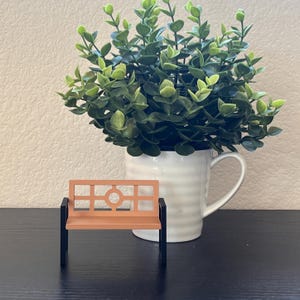 1:12 Scale Modern Outdoor Bench – for Dollhouses or Dioramas – 3D Printed Mini Furniture