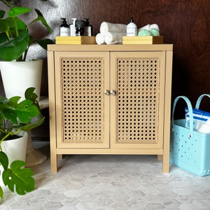 Mini Caned Cabinet - Miniverse Compatible, 1/6 miniature, Display and Storage, 3D Printed, Fashion Doll & MiniBrands Compatible Furniture