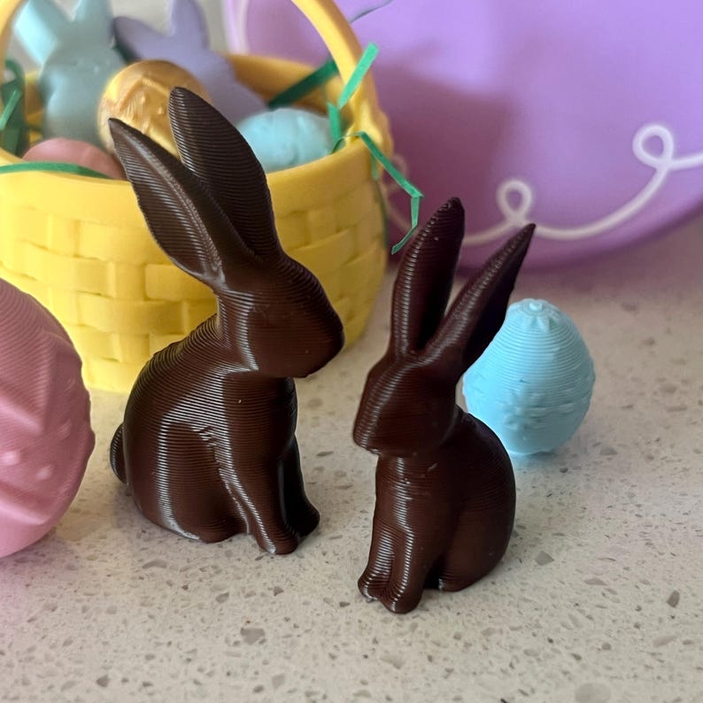 Faux Chocolate Easter Bunny Decor | Elegant Spring Bunny | Reusable ...